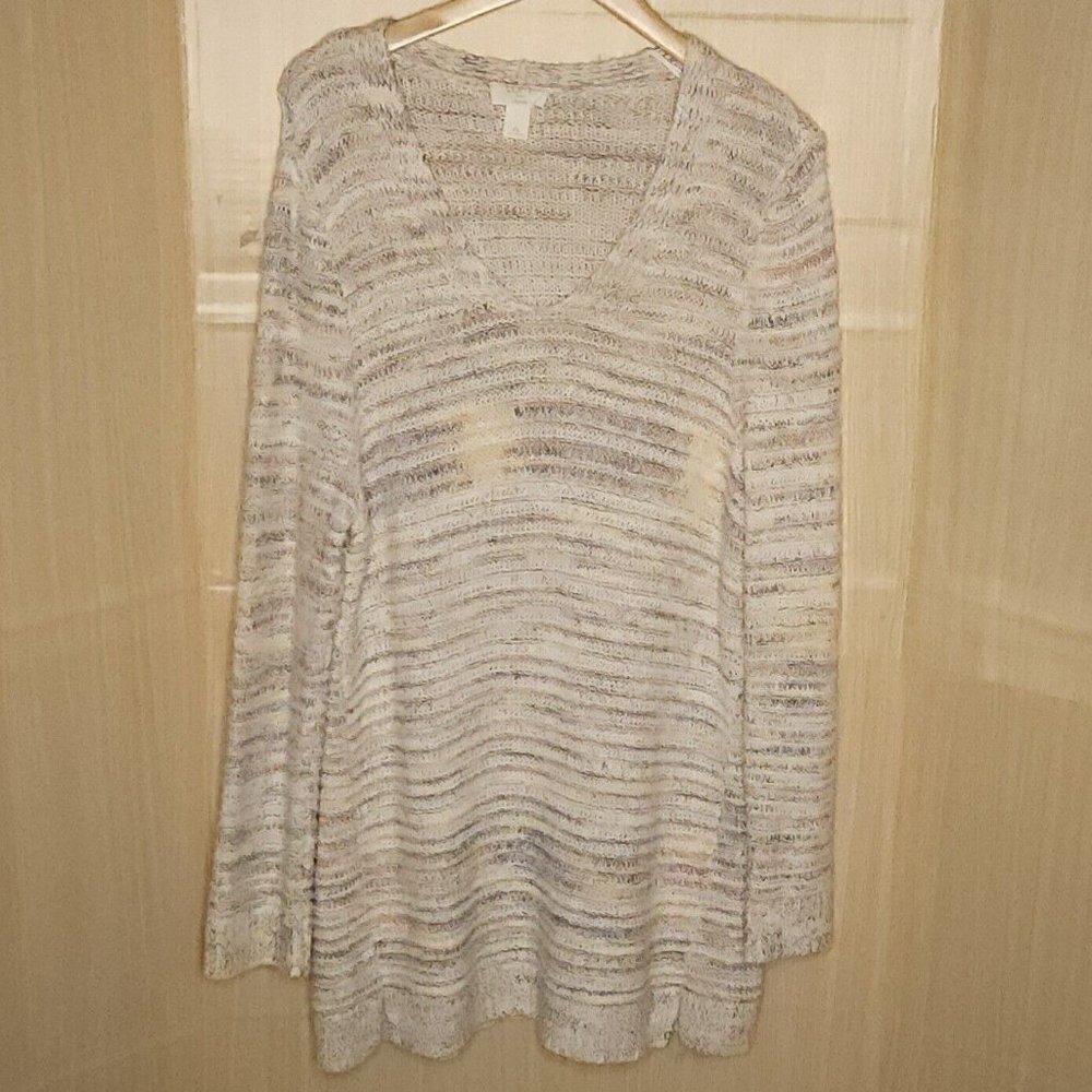 Loft Lounge Cream Heathered Tunic Sweater XL